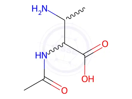 Chemical structure of Butanoic acid, 2-(acetylamino)-3-amino-