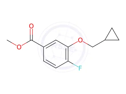 Chemical structure of Methyl 3-(cyclopropylmethoxy)-4-fluorobenzoate