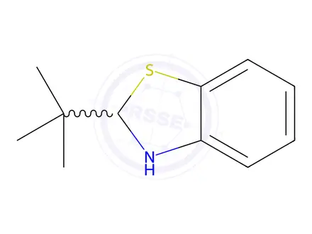 Chemical structure of Benzothiazole, 2-(1,1-dimethylethyl)-2,3-dihydro-(9CI)