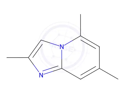 Chemical structure of Imidazo[1,2-a]pyridine, 2,5,7-trimethyl-