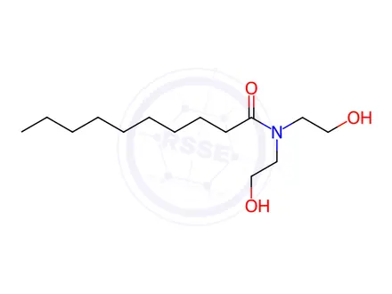 Chemical structure of N,N-bis(2-hydroxyethyl)decan-1-amide