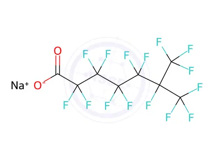 Chemical structure of Perfluoro-6-methylheptanoic acid sodium