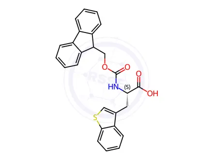 Chemical structure of Fmoc-β-(3-benzothienyl)-Ala-OH