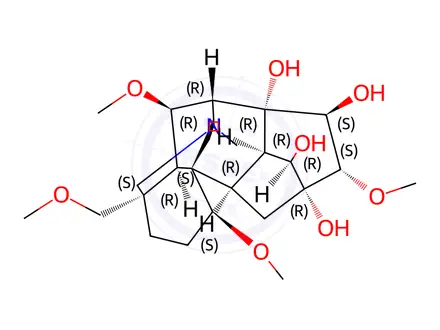 Chemical structure of Aconitine Impurity 15 (Benzoylhypacoitine)