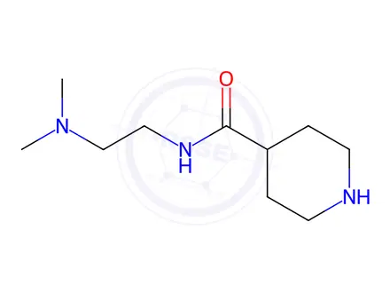 Chemical structure of N-[2-(Dimethylamino)ethyl]piperidine-4-carboxamide