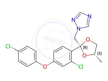 Chemical structure of (2R, 4S)-difenoconazole