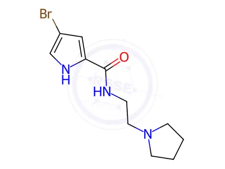 Chemical structure of 4-Bromo-N-(2-(pyrrolidin-1-yl)ethyl)-1H-pyrrole-2-carboxamide