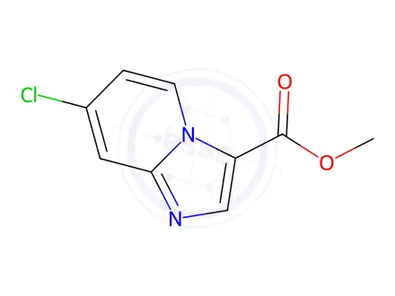 Chemical structure of IMidazo[1,2-a]pyridine-3-carboxylic acid, 7-chloro-, Methyl ester