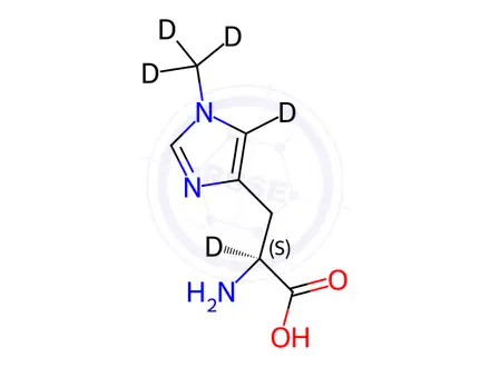 Chemical structure of 1-Methyl-L-histidine-d5