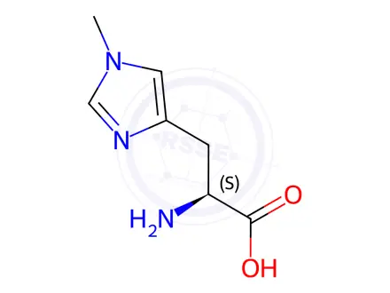 Chemical structure of NT-methyl-L-histidine hydrate
