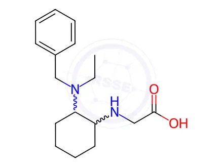 Chemical structure of 2-((2-(Benzyl(ethyl)amino)cyclohexyl)amino)acetic acid