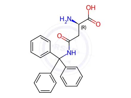 Chemical structure of H-D-Asn(Trt)-OH