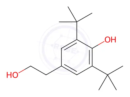 Chemical structure of 2,6-di-tert-butyl-4-(2-hydroxyethyl)phenol
