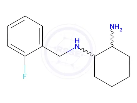 Chemical structure of N-(2-Fluoro-benzyl)-cyclohexane-1,2-diamine hydrochloride