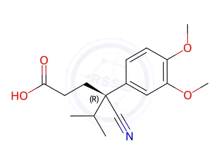 Chemical structure of (R)-Verapamilic Acid (S)-α-Methylbenzylamine Salt