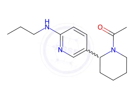 Chemical structure of 1-(2-(6-(Propylamino)pyridin-3-yl)piperidin-1-yl)ethanone