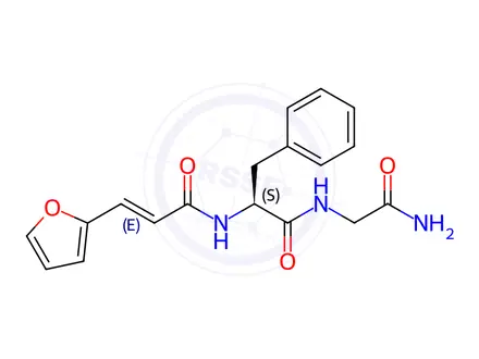 Chemical structure of Glycinamide, N-[3-(2-furanyl)-1-oxo-2-propenyl]-L-phenylalanyl-(9CI)