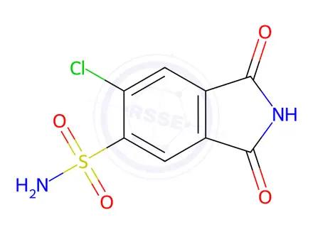 Chemical structure of 4-Chloro-5-sulfamoylphthalimide