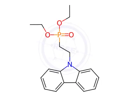 Chemical structure of Phosphonic acid, P-[2-(9H-carbazol-9-yl)ethyl]-, diethyl ester