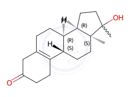 Chemical structure of (17β)-17-Hydroxy-17-methylestr-5(10)-en-3-one
