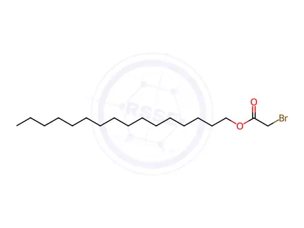 Chemical structure of Acetic acid, 2-bromo-, hexadecyl ester