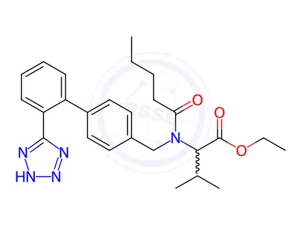 Chemical structure of rac-Valsartan Ethyl Ester