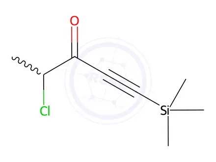Chemical structure of 4-chloro-1-(trimethylsilyl)pent-1-yn-3-one