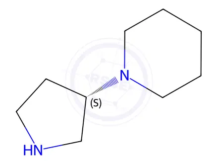 Chemical structure of (S)-1-(Pyrrolidin-3-yl)piperidine dihydrochloride
