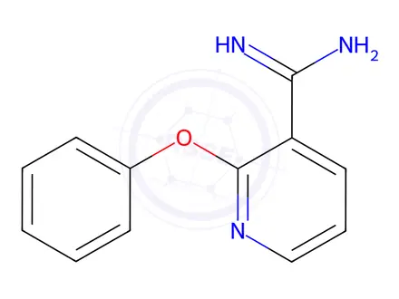 Chemical structure of 2-Phenoxynicotinimidamide