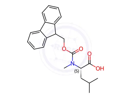 Chemical structure of Fmoc-N-Me-Leu-OH