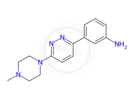 Chemical structure of 3-[6-(4-Methylpiperazin-1-yl)pyridazin-3-yl]aniline