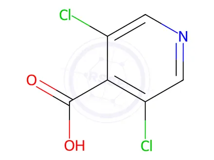 Chemical structure of 3,5-Dichloroisonicotinic Acid