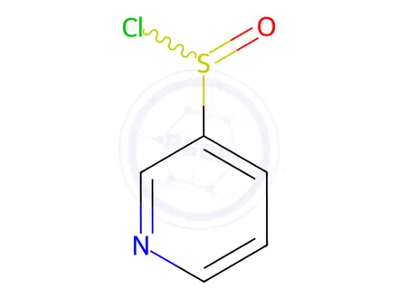 Chemical structure of pyridine-3-sulfinic chloride