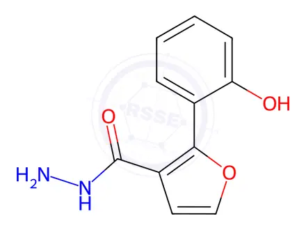 Chemical structure of 2-(2-HYDROXY-PHENYL)-FURAN-3-CARBOXYLIC ACID HYDRAZIDE