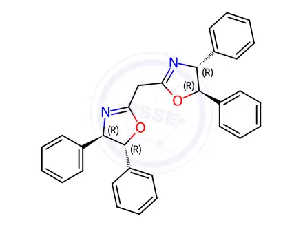 Chemical structure of Oxazole, 2,2'-methylenebis[4,5-dihydro-4,5-diphenyl-, (4R,4'R,5R,5'R)-(9CI)