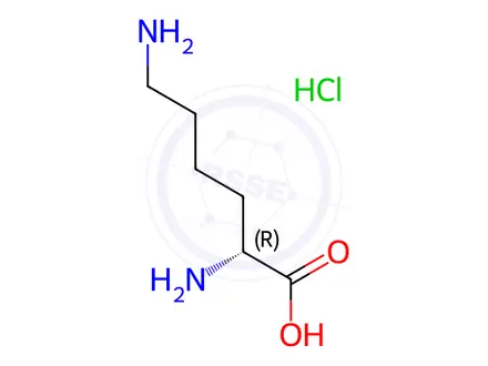 Chemical structure of D-Lysine(Hydrochloride)