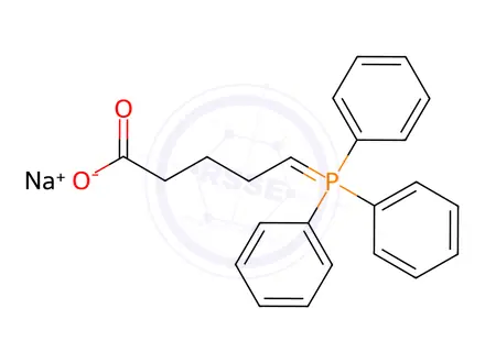 Chemical structure of PENTANOIC ACID, 5-(TRIPHENYLPHOSPHORANYLIDENE)-, SODIUM SALT