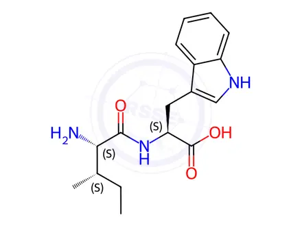 Chemical structure of H-Ile-Trp-OH