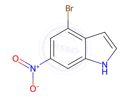 Chemical structure of 4-Bromo-6-nitro Indole