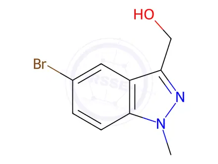 Chemical structure of (5-Bromo-1-methyl-1H-indazol-3-yl)-methanol