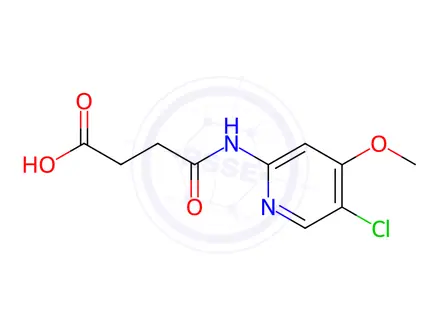 Chemical structure of Butanoic acid, 4-[(5-chloro-4-methoxy-2-pyridinyl)amino]-4-oxo-