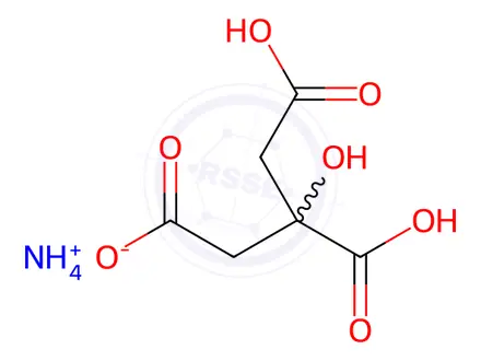 Chemical structure of Ammonium 3,4-dicarboxy-3-hydroxybutanoate