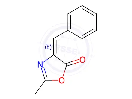 Chemical structure of 4-Benzylidene-2-methyl-2-oxazolin-5-one