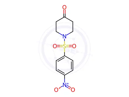 Chemical structure of 1-((4-Nitrophenyl)sulfonyl)piperidin-4-one