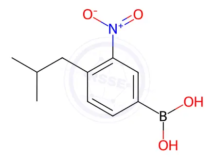 Chemical structure of (4-Isobutyl-3-nitrophenyl)boronic acid