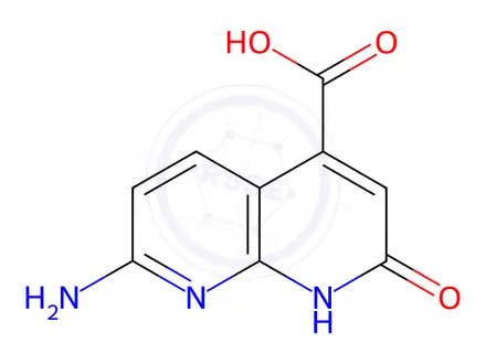 Chemical structure of 7-amino-2-hydroxy-1,8-naphthyridine-4-carboxylic Acid