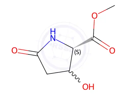 Chemical structure of Proline, 3-hydroxy-5-oxo-, methyl ester (7CI,8CI)