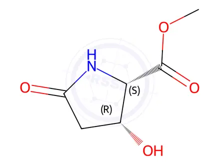 Chemical structure of Proline, 3-hydroxy-5-oxo-, methyl ester, DL-cis-(8CI)