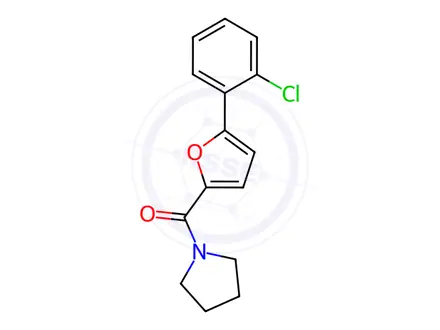 Chemical structure of (5-(2-Chlorophenyl)furan-2-yl)(pyrrolidin-1-yl)methanone