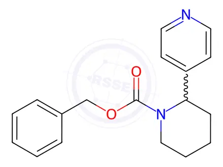Chemical structure of Benzyl 2-(pyridin-4-yl)piperidine-1-carboxylate